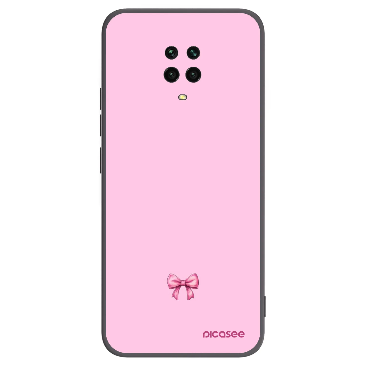 Picasee Xiaomi Redmi Note 9S Hülle - Schwarzes Silikon - Blush bow