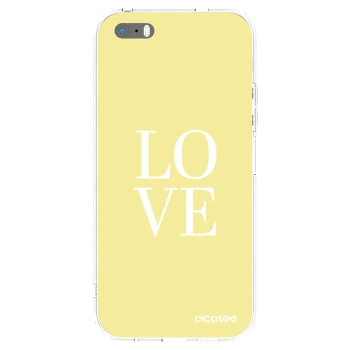 Picasee Apple iPhone 5/5S/SE Hülle - Transparentes Silikon - Love