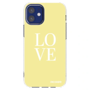 Picasee Apple iPhone 12 mini Hülle - Transparentes Silikon - Love