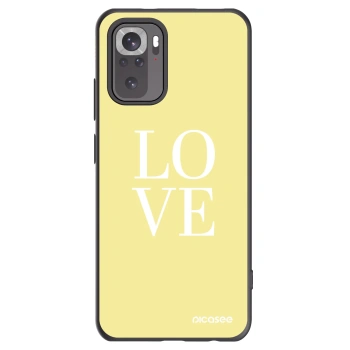 Picasee Xiaomi Redmi Note 10S Hülle - Schwarzes Silikon - Love