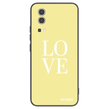 Picasee Vivo Y72 5G Hülle - Schwarzes Silikon - Love