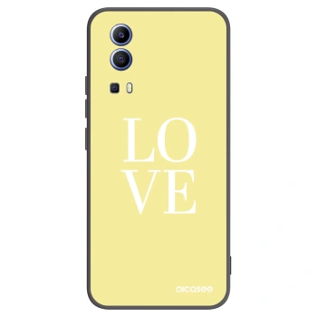 Picasee Vivo Y52 5G Hülle - Schwarzes Silikon - Love