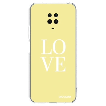 Picasee Xiaomi Redmi Note 9 Pro Hülle - Transparentes Silikon - Love