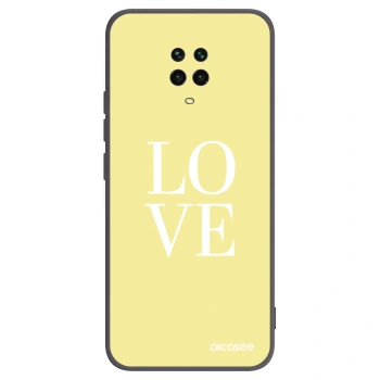 Picasee Xiaomi Redmi Note 9 Pro Hülle - Schwarzes Silikon - Love