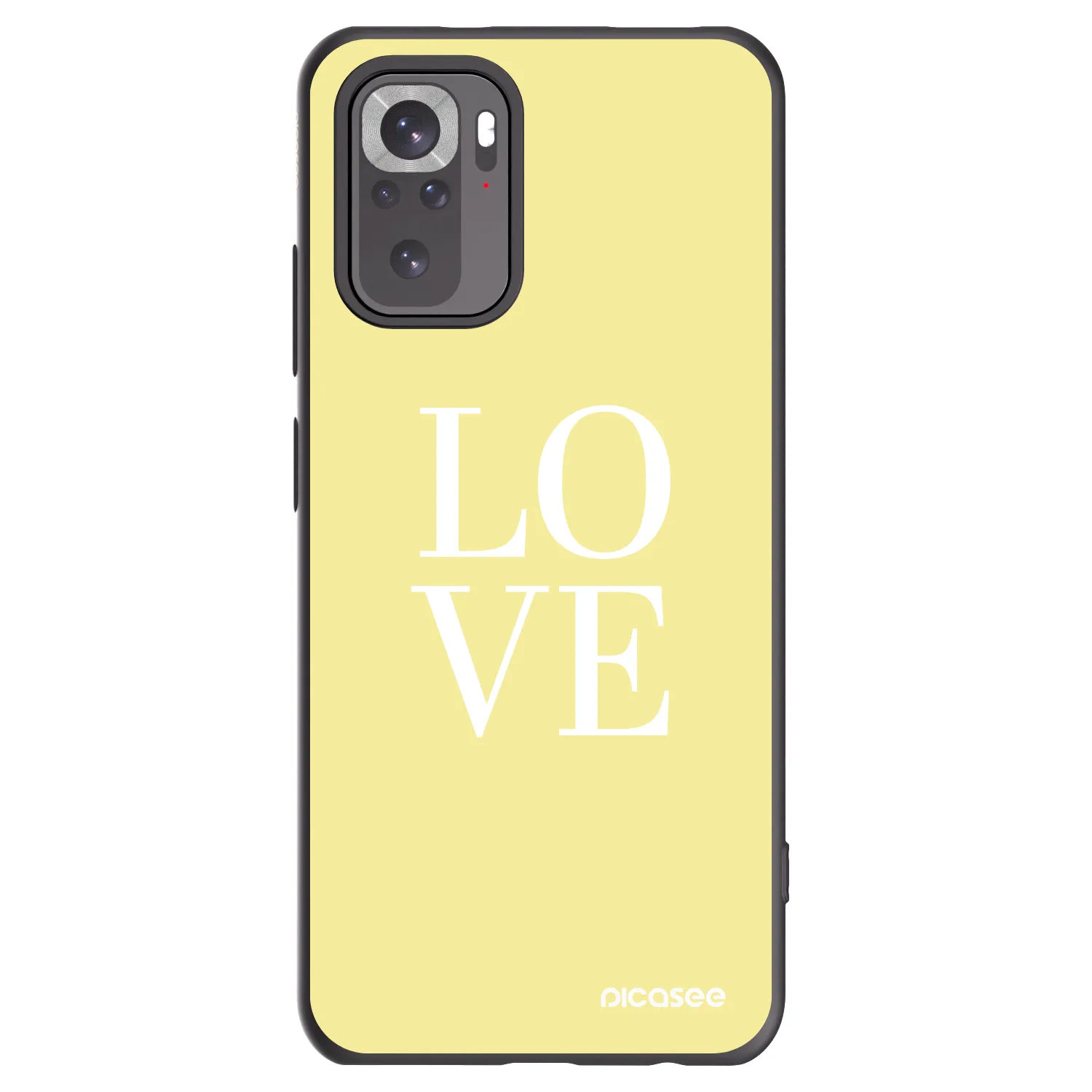 Picasee Xiaomi Redmi Note 10S Hülle - Schwarzes Silikon - Love