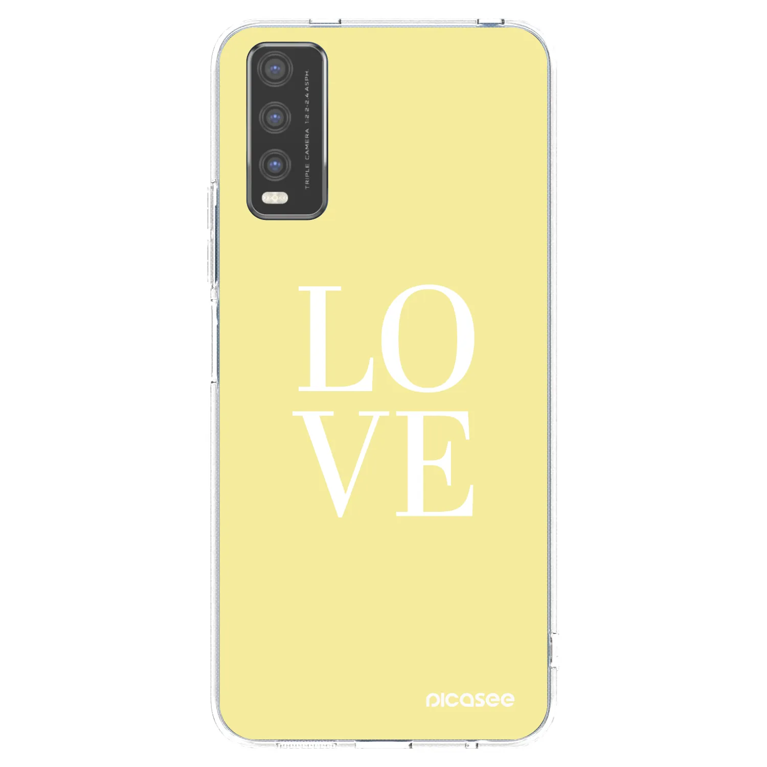 Picasee Vivo Y20s Hülle - Transparentes Silikon - Love