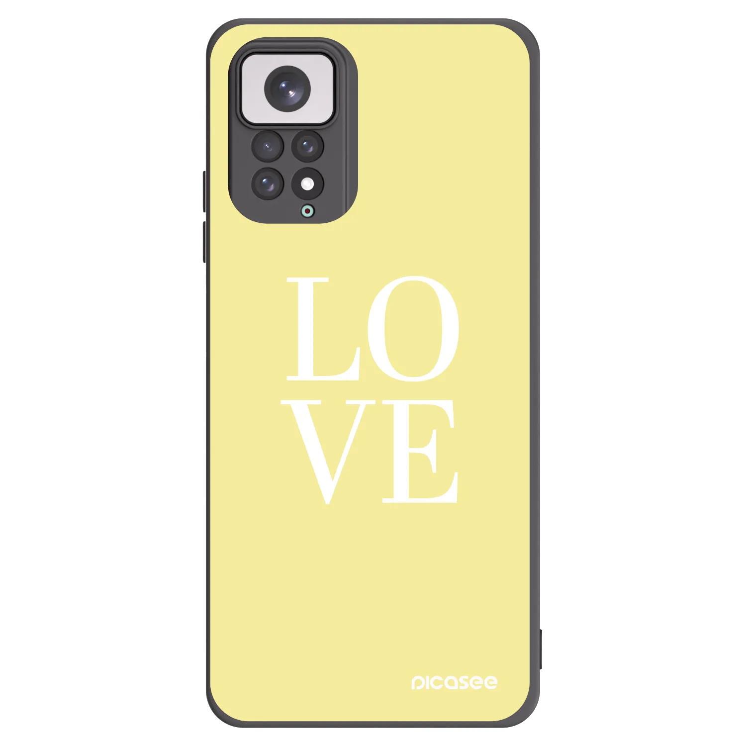 Picasee Xiaomi Redmi Note 11 Hülle - Schwarzes Silikon - Love