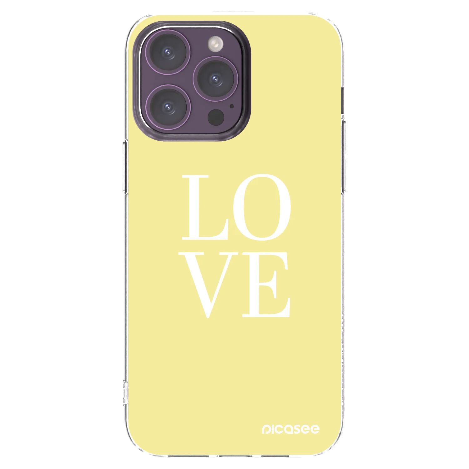 Picasee Apple iPhone 14 Pro Max Hülle - Transparentes Silikon - Love