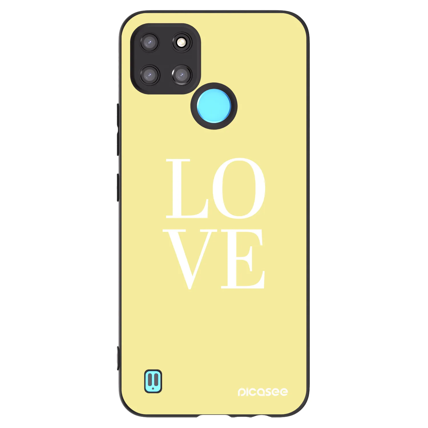 Picasee Realme C21Y Hülle - Schwarzes Silikon - Love