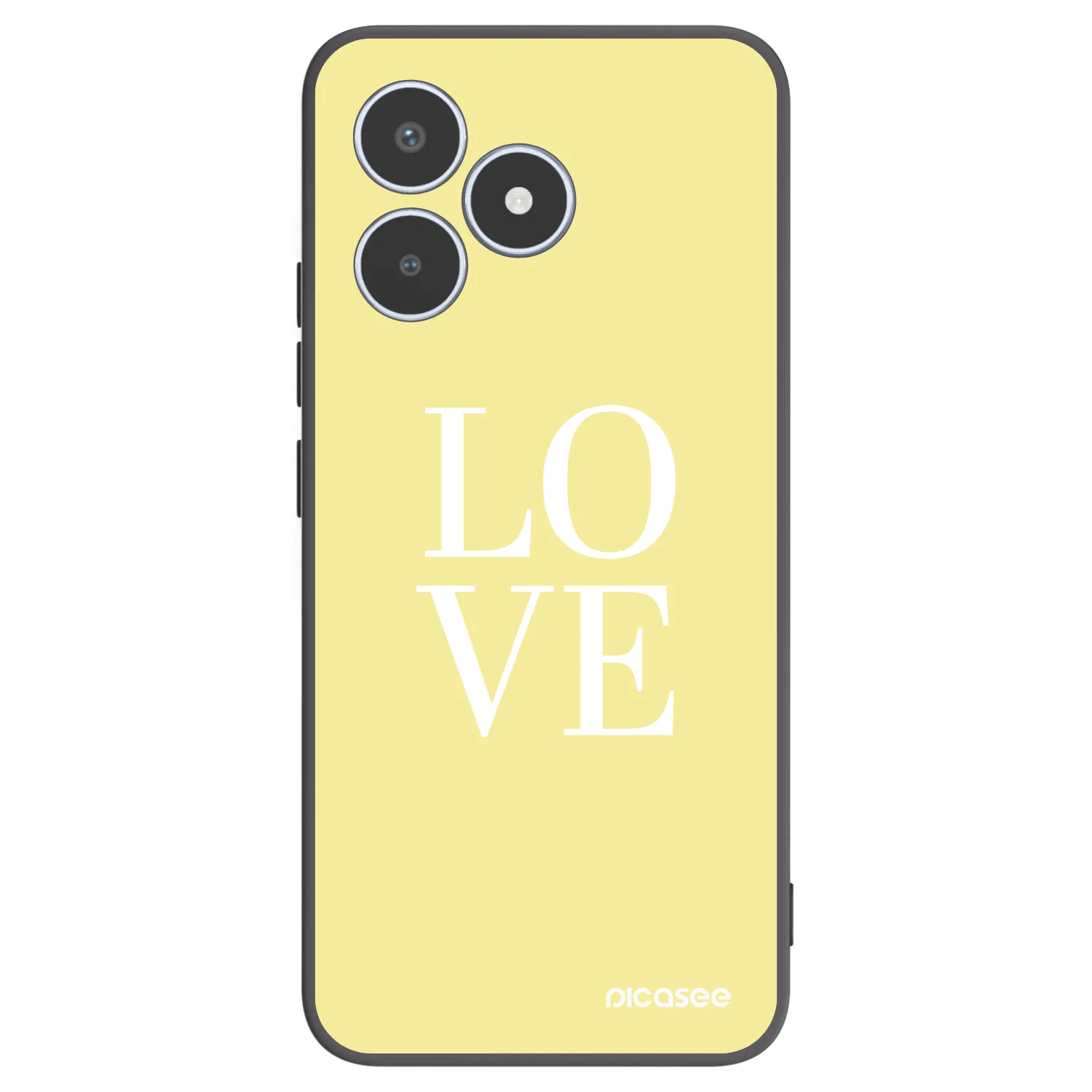 Picasee Realme C53 Hülle - Schwarzes Silikon - Love