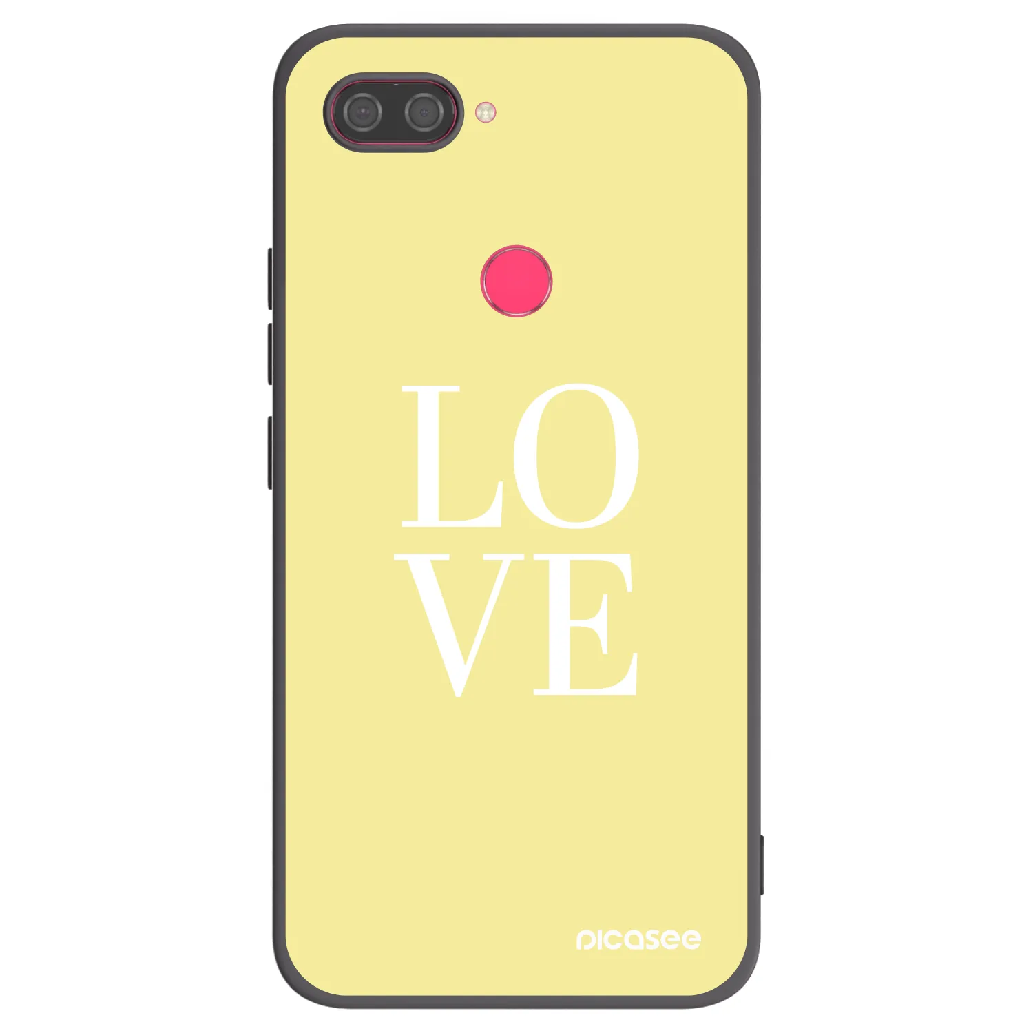 Picasee Xiaomi Mi 8 Lite Hülle - Schwarzes Silikon - Love