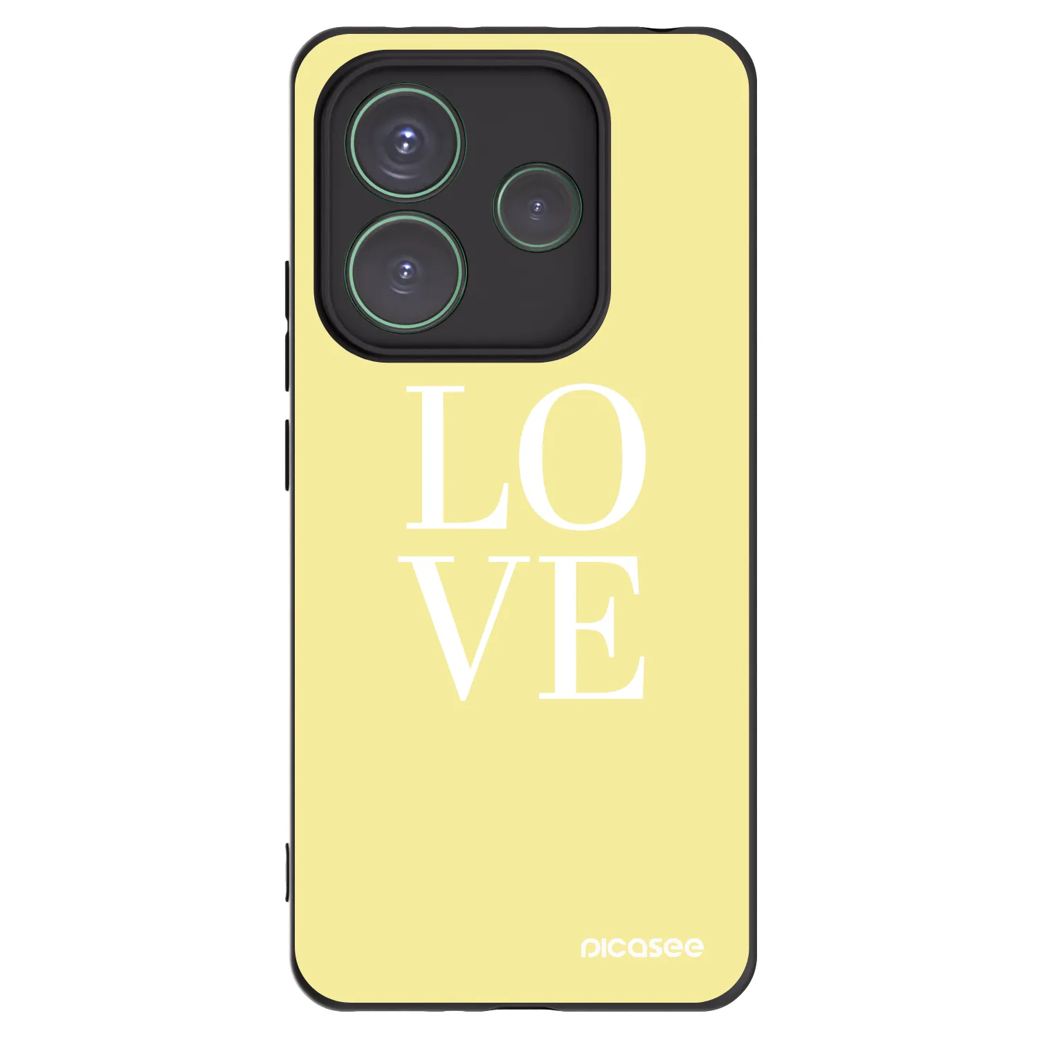 Picasee Xiaomi Redmi Note 14 5G Hülle - Schwarzes Silikon - Love