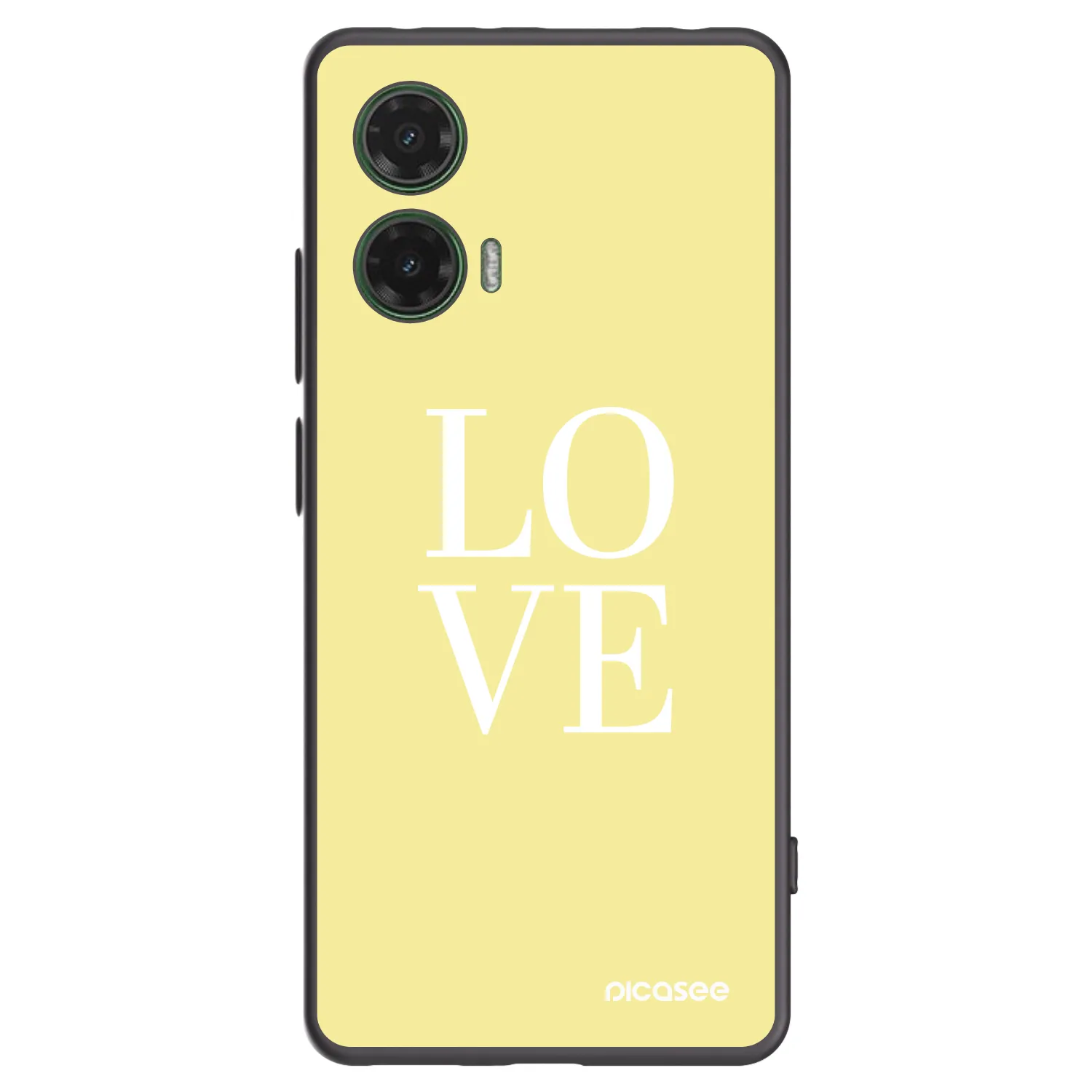 Picasee Motorola Moto G35 5G Hülle - Schwarzes Silikon - Love
