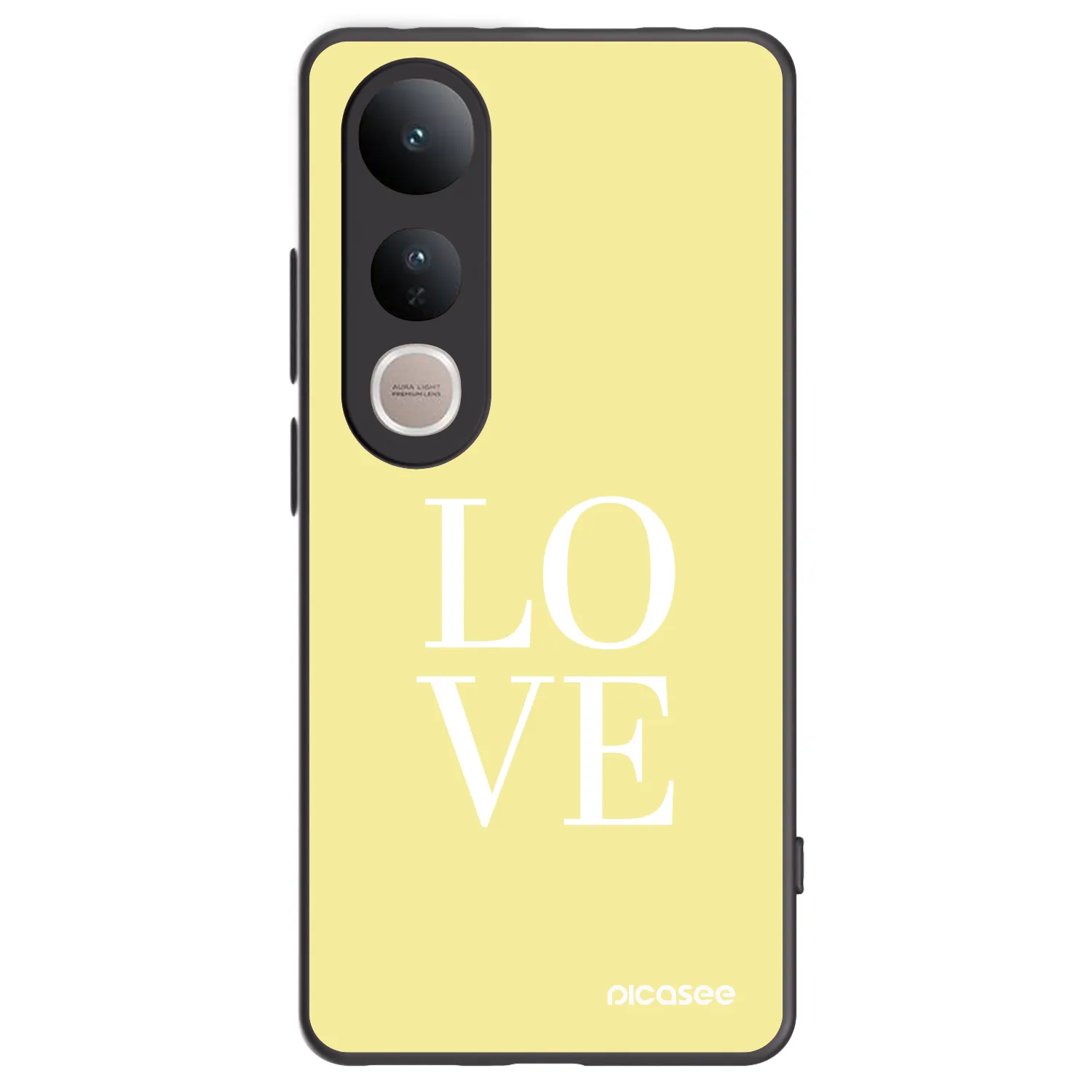 Picasee Vivo V50 Lite 5G Hülle - Schwarzes Silikon - Love