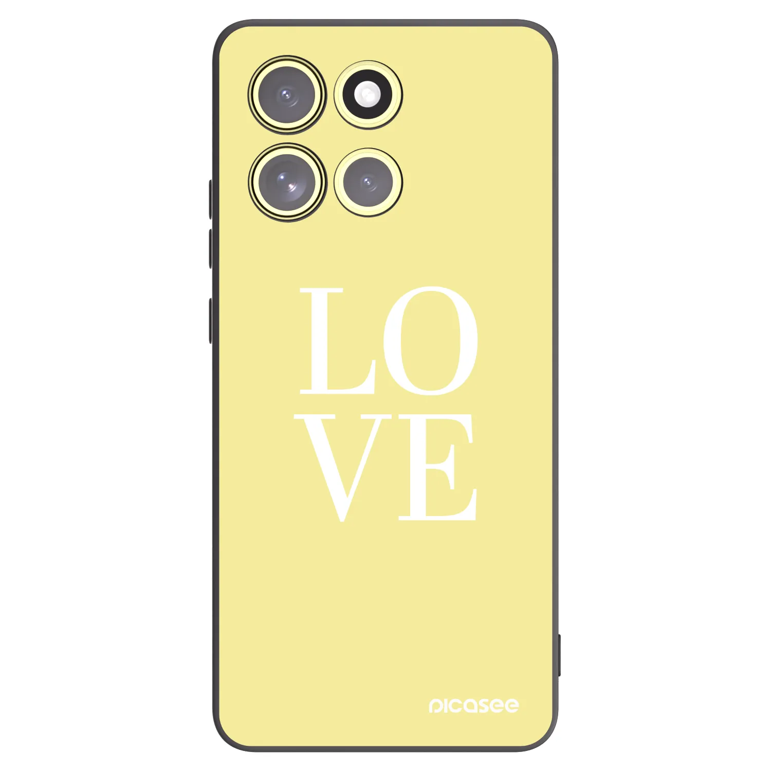 Picasee Motorola Moto G86 Power 5G Hülle - Schwarzes Silikon - Love