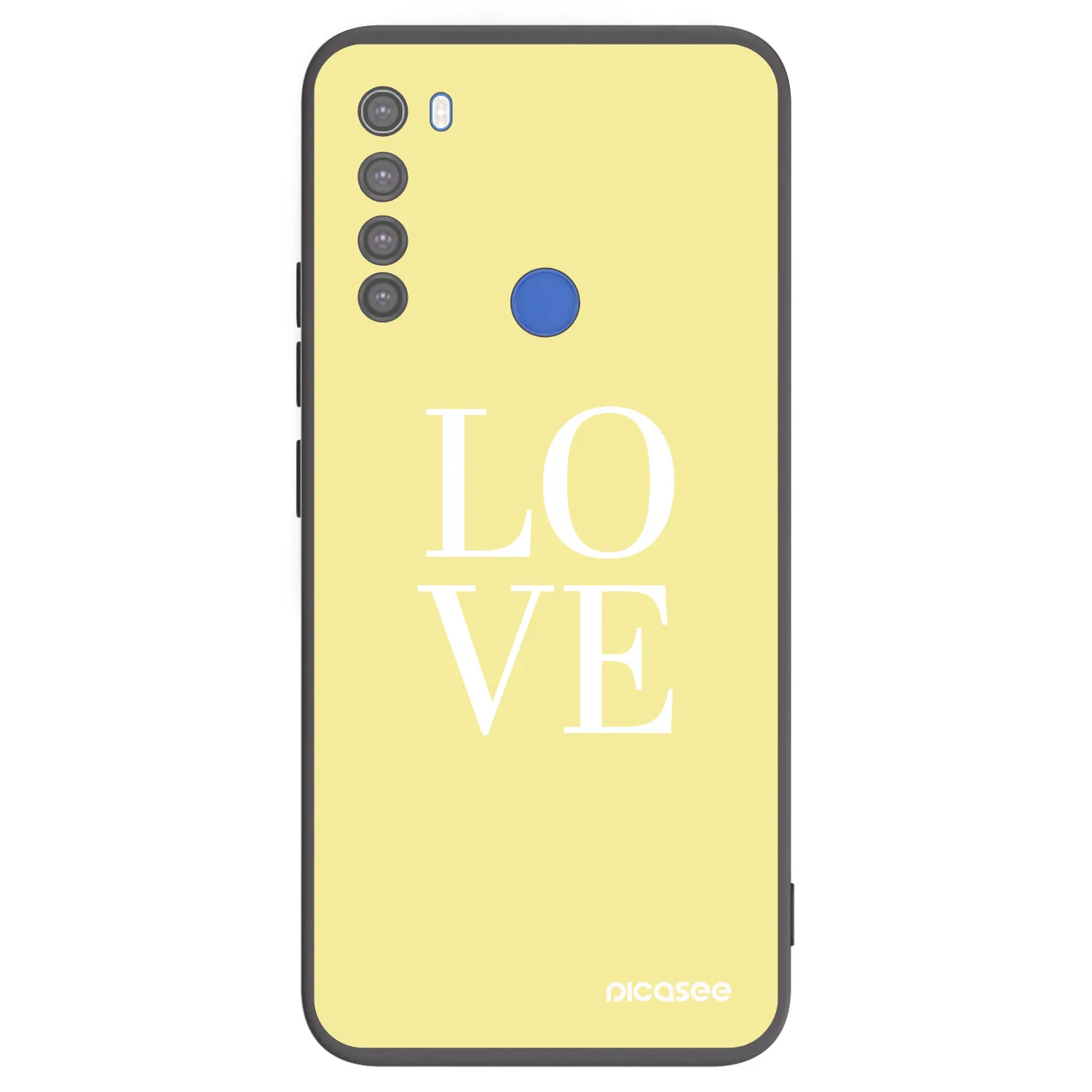 Picasee Xiaomi Redmi Note 8T Hülle - Schwarzes Silikon - Love