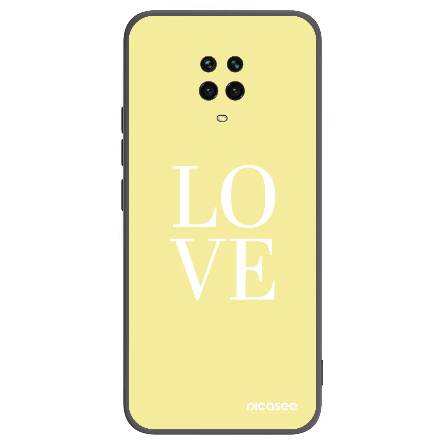 Picasee Xiaomi Redmi Note 9S Hülle - Schwarzes Silikon - Love
