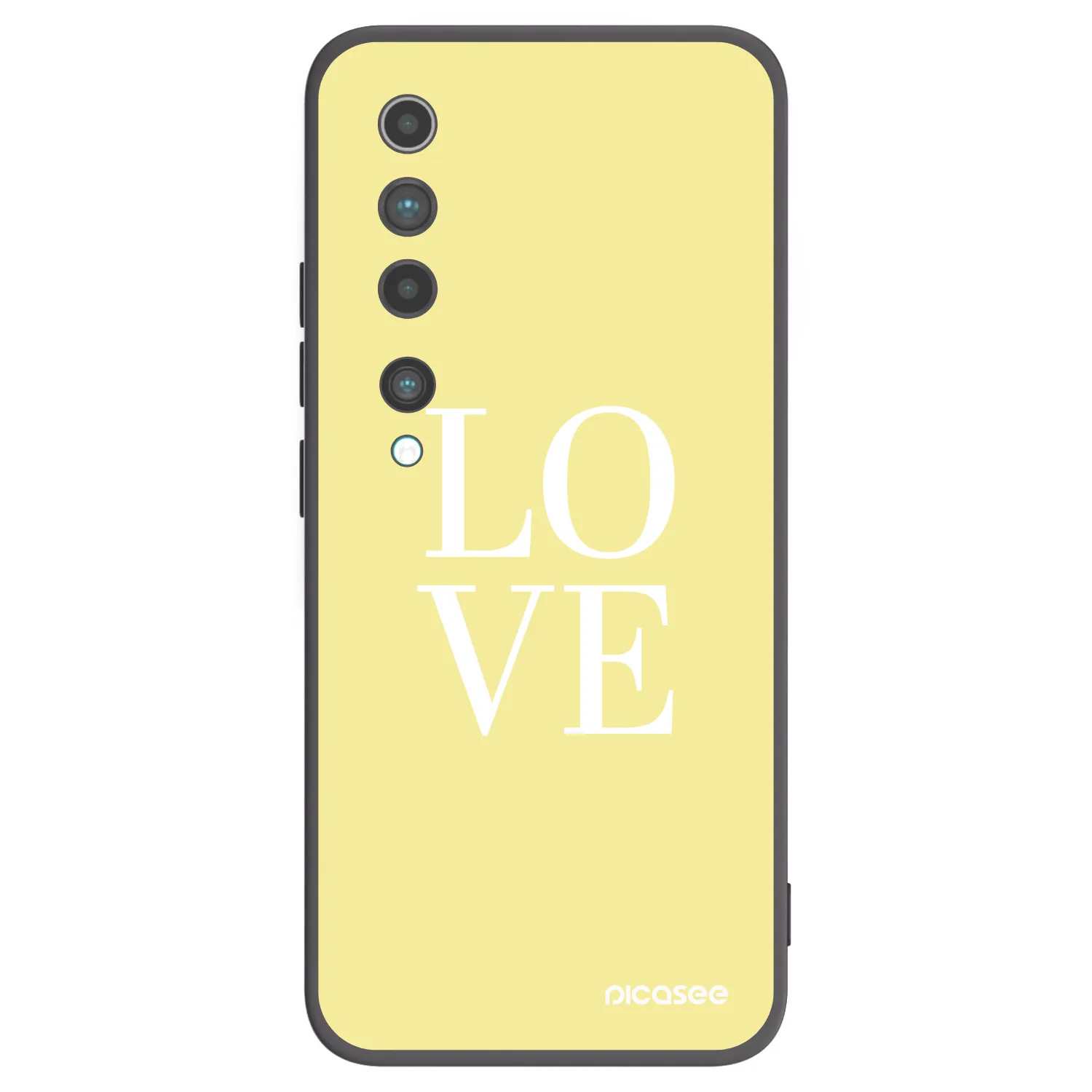 Picasee Xiaomi Mi 10 Hülle - Schwarzes Silikon - Love