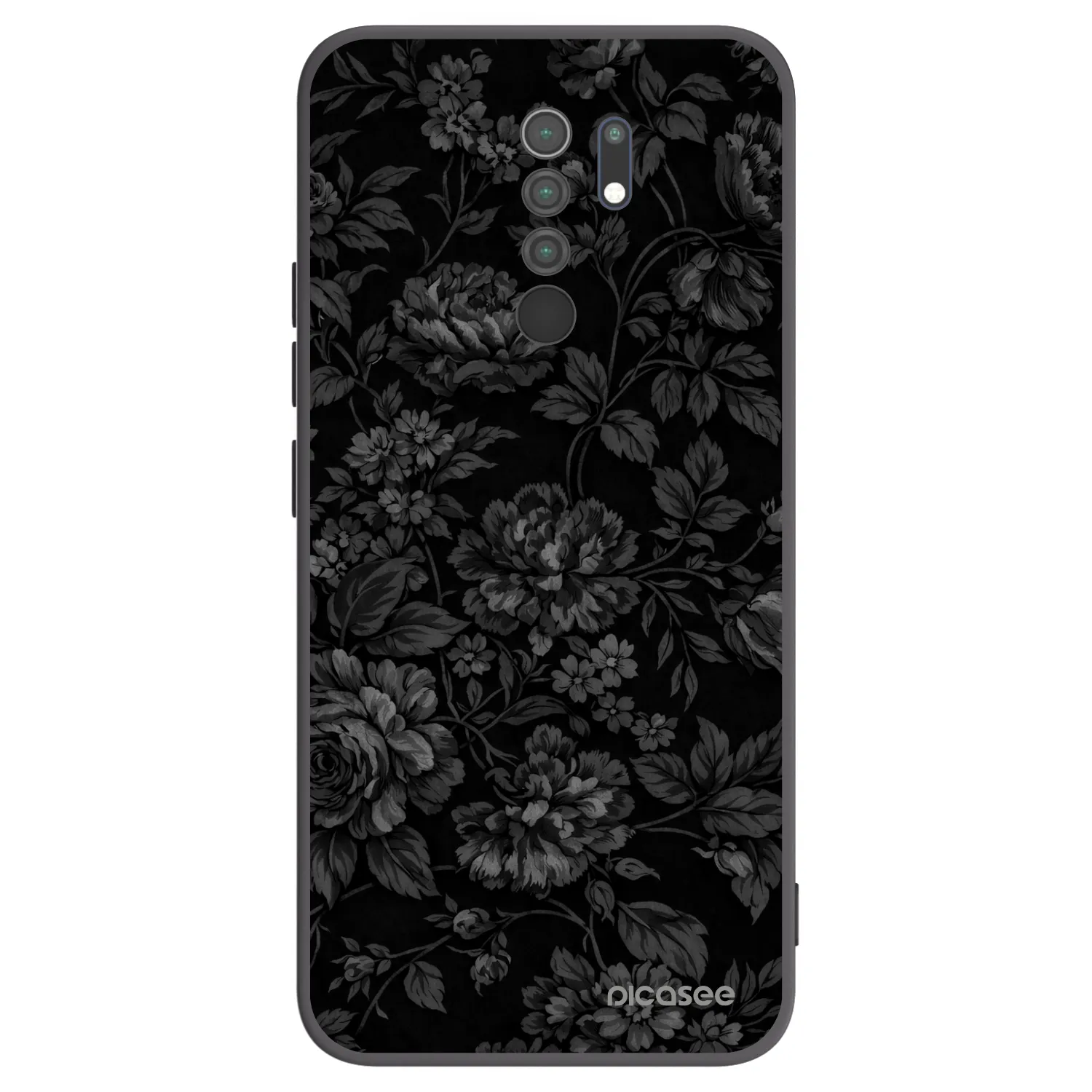 Picasee Xiaomi Redmi 9 Hülle - Schwarzes Silikon - Dark Romance