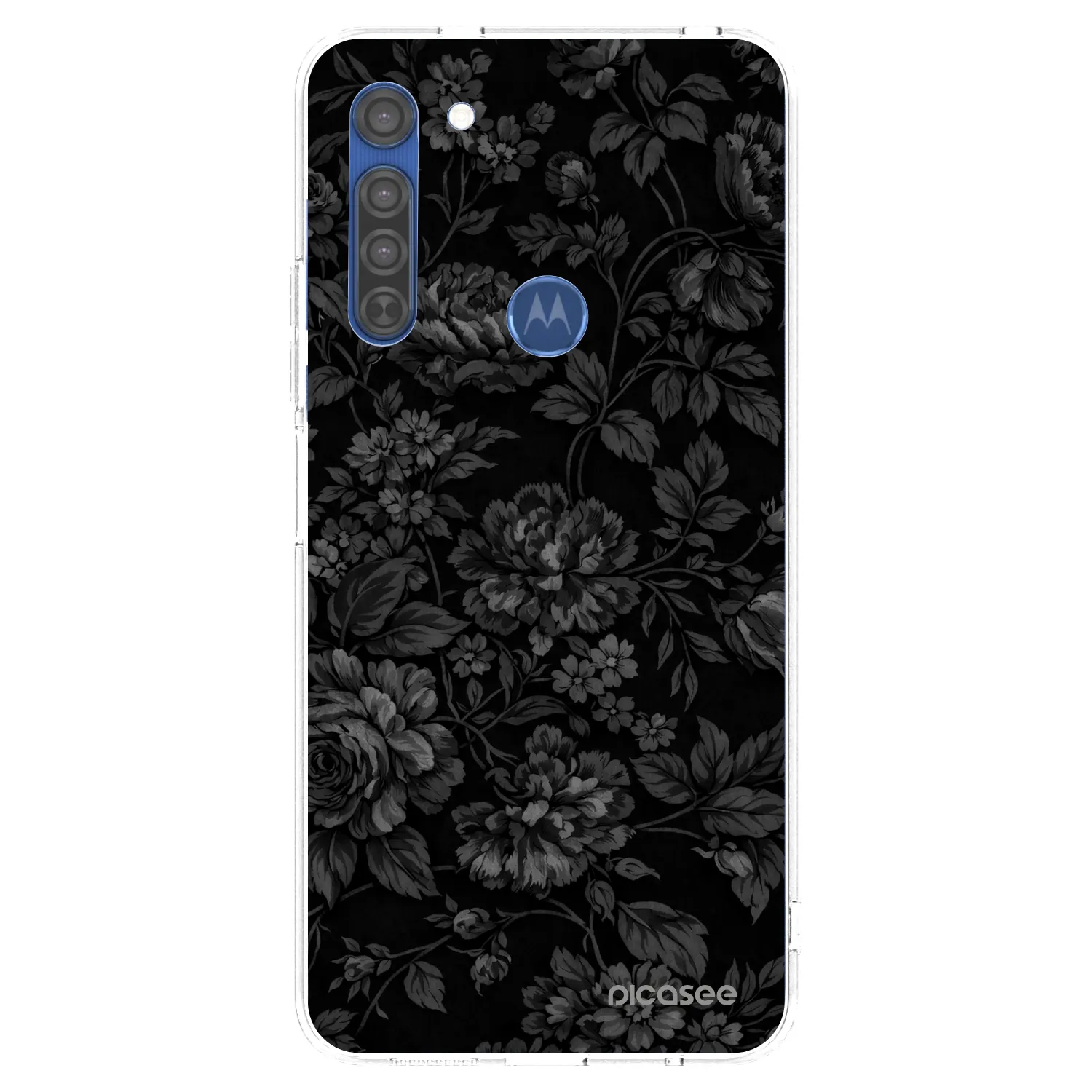 Picasee Motorola Moto G8 Hülle - Transparentes Silikon - Dark Romance