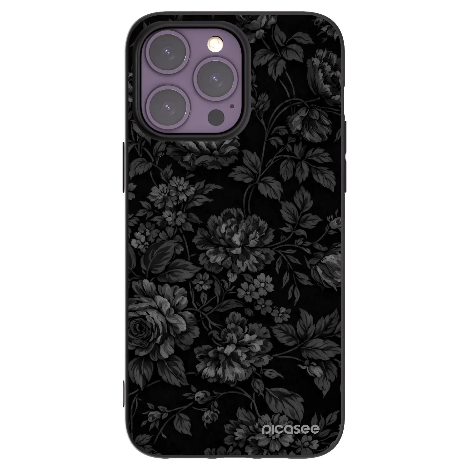 Picasee Apple iPhone 14 Pro Max Hülle - Schwarzes Silikon - Dark Romance
