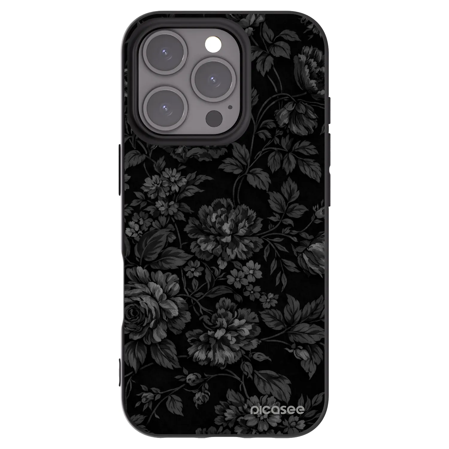 Picasee Apple iPhone 16 Pro Hülle - Schwarzes Silikon - Dark Romance