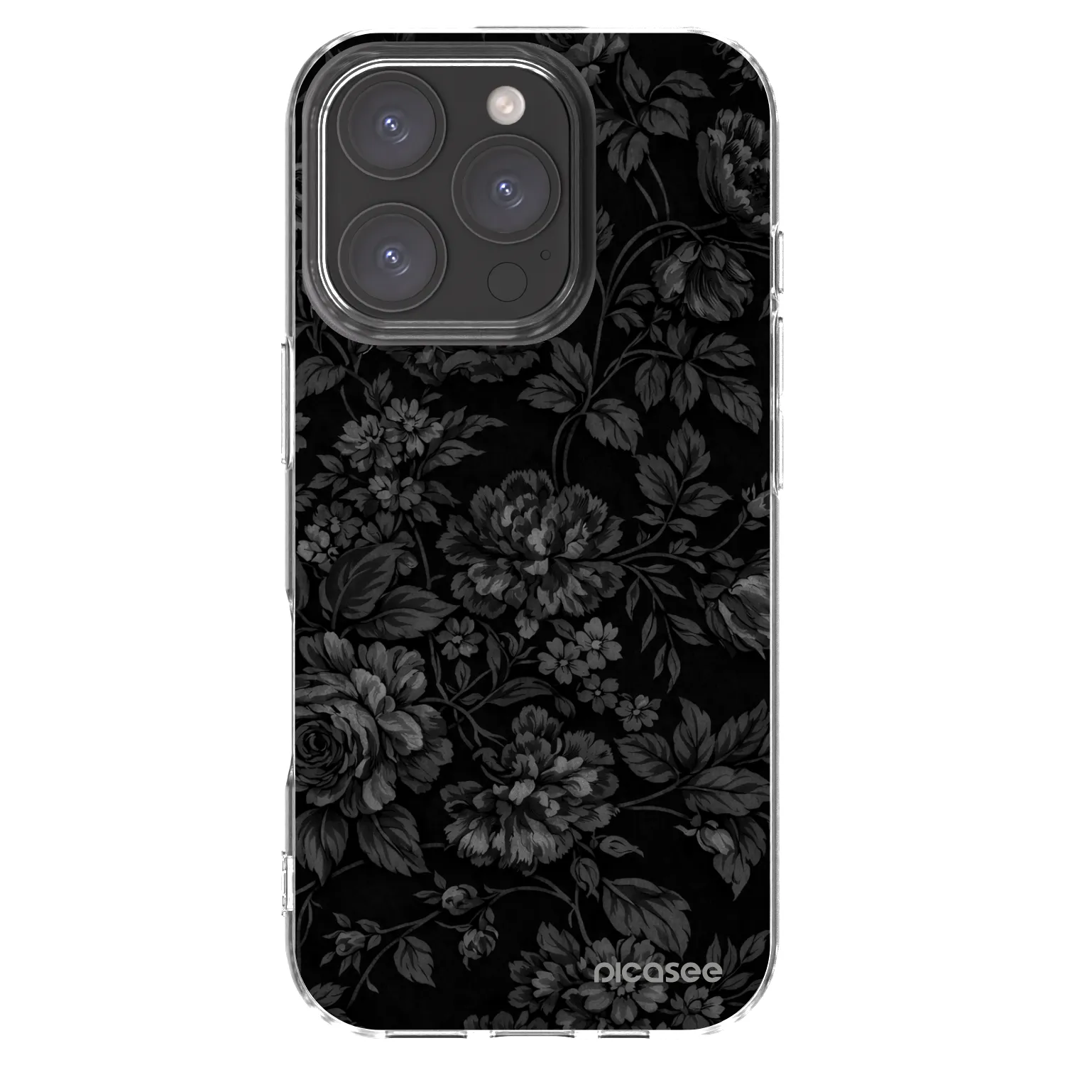 Picasee Apple iPhone 16 Pro Hülle - Transparentes Silikon - Dark Romance