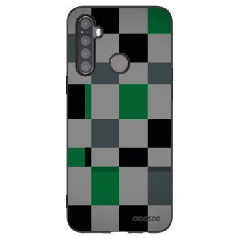 Picasee Realme 6i Hülle - Schwarzes Silikon - Block Grid