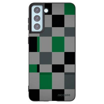 Picasee Samsung Galaxy S21+ 5G G996F Hülle - Schwarzes Silikon - Block Grid