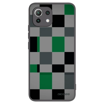Picasee Xiaomi Mi 11 Lite Hülle - Schwarzes Silikon - Block Grid