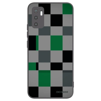 Picasee Xiaomi Redmi Note 10 5G Hülle - Schwarzes Silikon - Block Grid