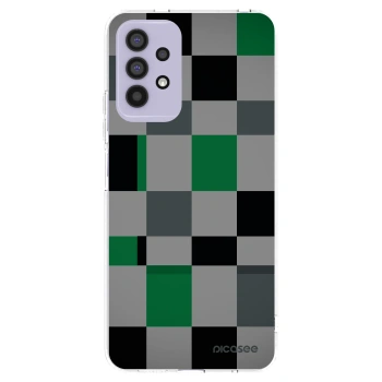 Picasee Samsung Galaxy A32 4G SM-A325F Hülle - Transparentes Silikon - Block Grid