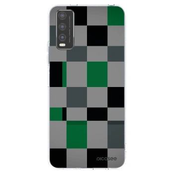 Picasee Vivo Y20s Hülle - Transparentes Silikon - Block Grid