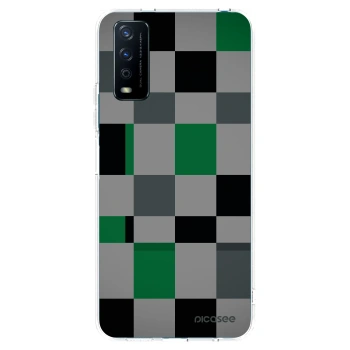 Picasee Vivo Y11s Hülle - Transparentes Silikon - Block Grid