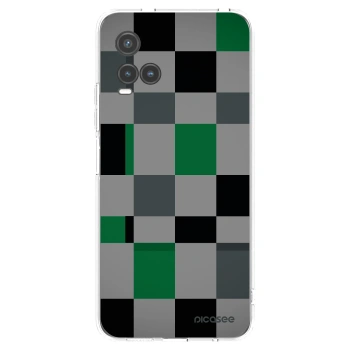 Picasee Vivo Y33s Hülle - Transparentes Silikon - Block Grid