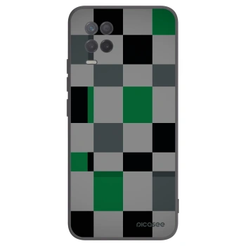Picasee Realme 8 5G Hülle - Schwarzes Silikon - Block Grid