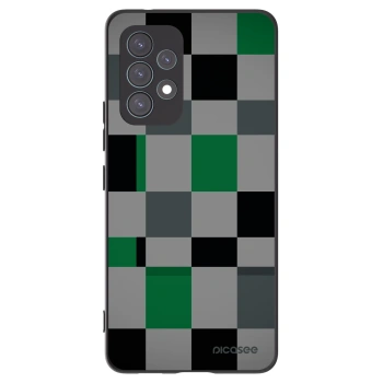 Picasee Samsung Galaxy A53 5G A536 Hülle - Schwarzes Silikon - Block Grid