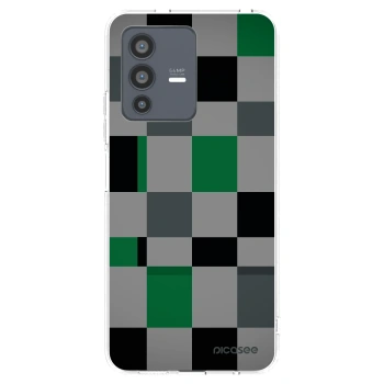 Picasee Vivo V23 5G Hülle - Transparentes Silikon - Block Grid