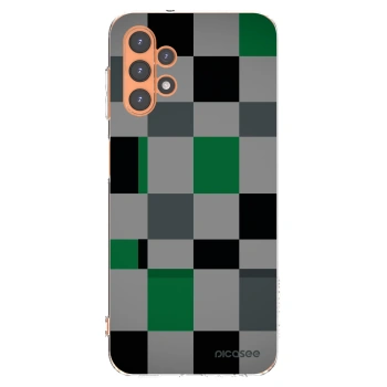 Picasee Samsung Galaxy A13 4G A135 Hülle - Transparentes Silikon - Block Grid