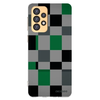 Picasee Samsung Galaxy A33 5G A336 Hülle - Transparentes Silikon - Block Grid
