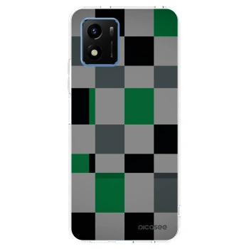 Picasee Vivo Y01 Hülle - Transparentes Silikon - Block Grid