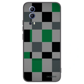 Picasee Vivo Y52 5G Hülle - Schwarzes Silikon - Block Grid