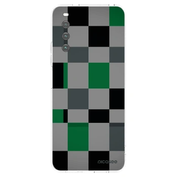 Picasee Sony Xperia 10 IV 5G Hülle - Transparentes Silikon - Block Grid