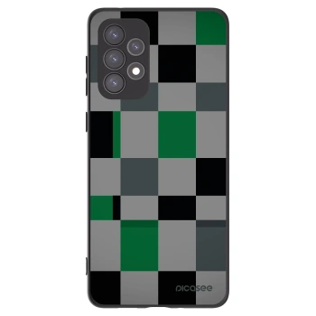 Picasee Samsung Galaxy A73 5G Hülle - Schwarzes Silikon - Block Grid