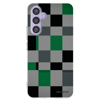 Picasee Samsung Galaxy A54 5G A546B Hülle - Transparentes Silikon - Block Grid