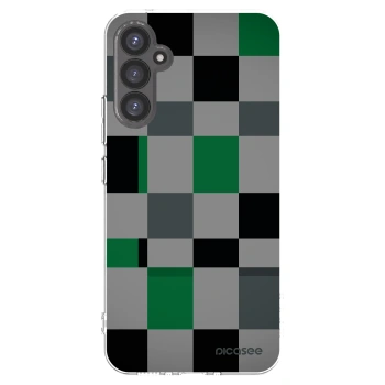 Picasee Samsung Galaxy A34 5G A346B Hülle - Transparentes Silikon - Block Grid