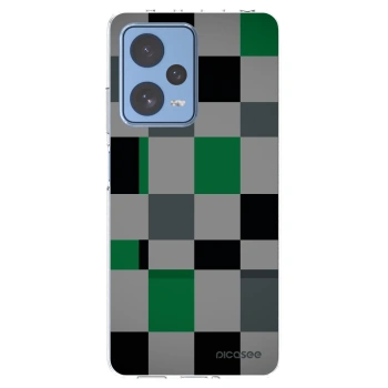 Picasee Xiaomi Redmi Note 12 Pro 5G Hülle - Transparentes Silikon - Block Grid