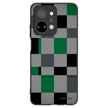 Picasee Honor X7a Hülle - Schwarzes Silikon - Block Grid