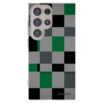 Picasee Samsung Galaxy S24 Ultra S928B 5G Hülle - Transparentes Silikon - Block Grid