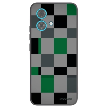 Picasee Motorola Edge 40 Neo Hülle - Schwarzes Silikon - Block Grid